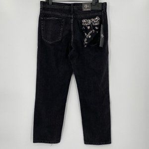 The People Vs. Men's Lithium Jeans Distressed sz 32 Wasted Black Bandana Cropped